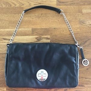 Audrey Brooke Black/Metal Shoulder Bag